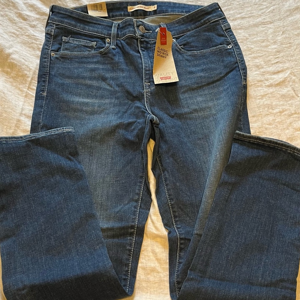 Levi's Women's Skinny Jeans - Dark Blue Denim
